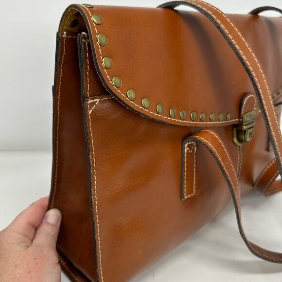 PATRICIA NASH Verbania Studded Leather Satchel - Picture 2 of 11